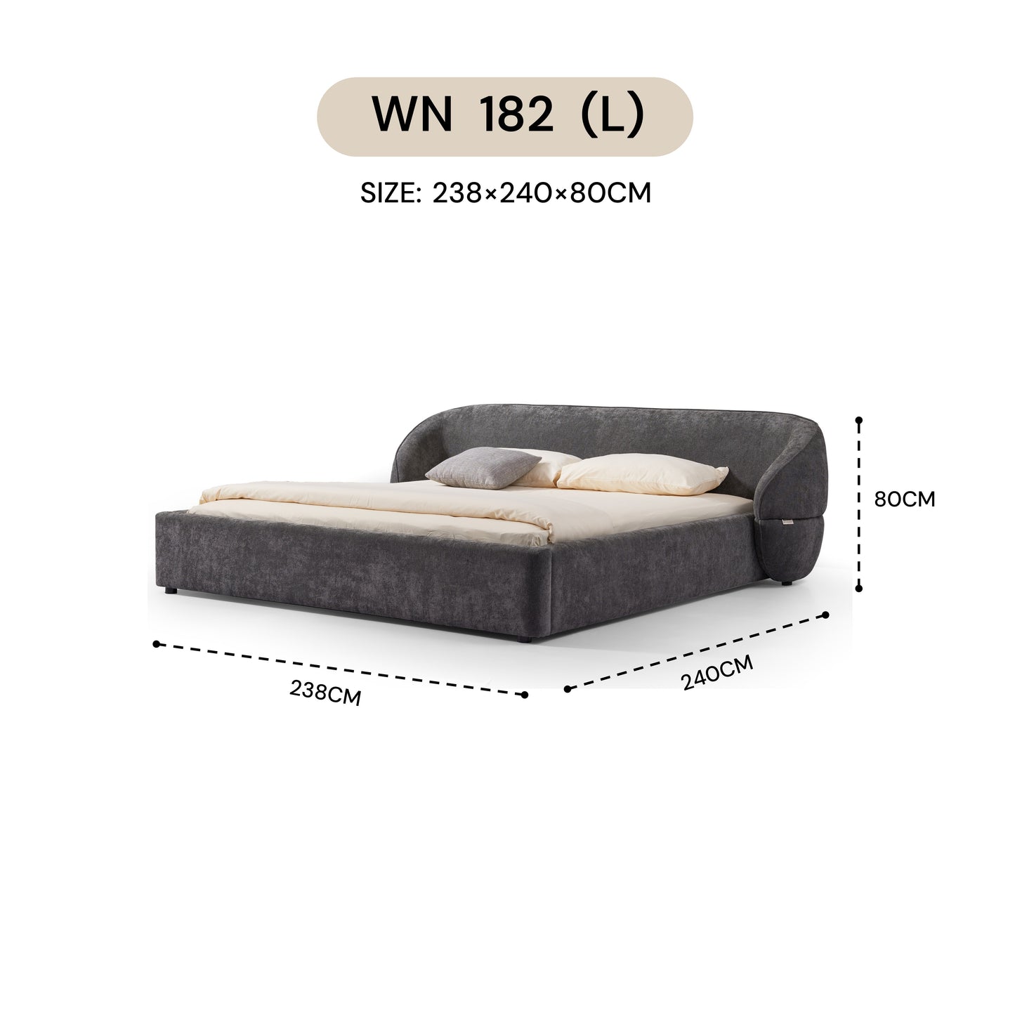 MASAKINI BED FRAME WN 152 / WN 182