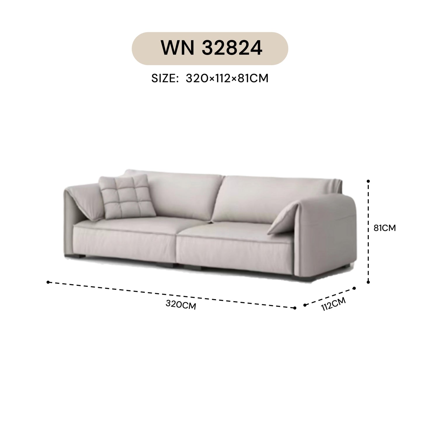 MASAKINI 3-SEATER SOFA WN 23823 / WN 26823 / WN 28824 / WN 32824