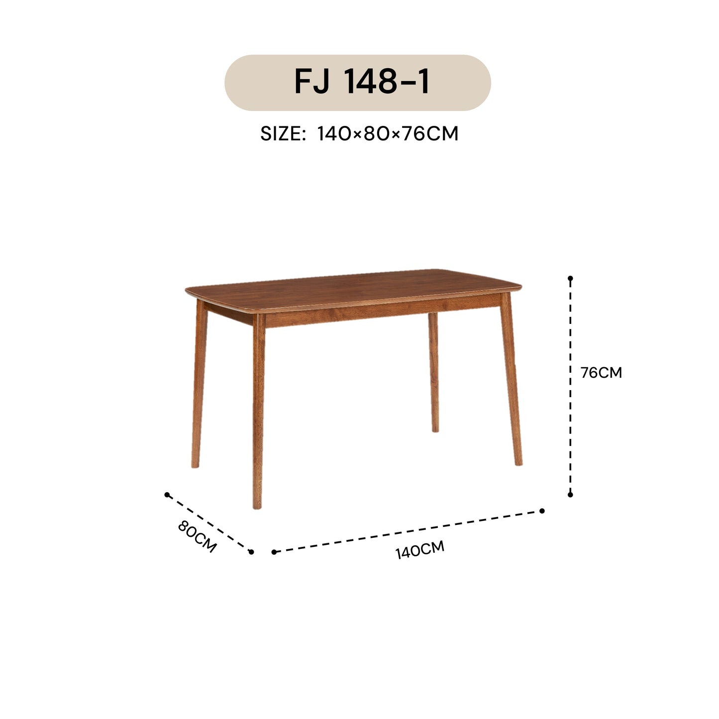 NORDIC DINING TABLE FJ 127-1 / FJ 137-1 / FJ 148-1