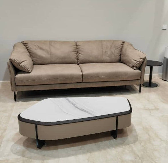MASAKINI 3-SEATER LEATHER SOFA WN 24883 AL