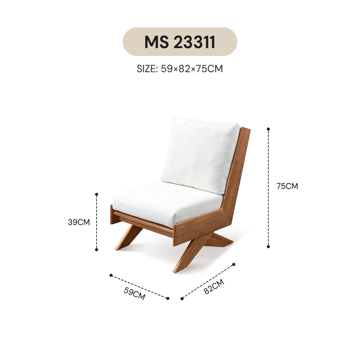 WABI SABI LOUNGE CHAIR MS 23311
