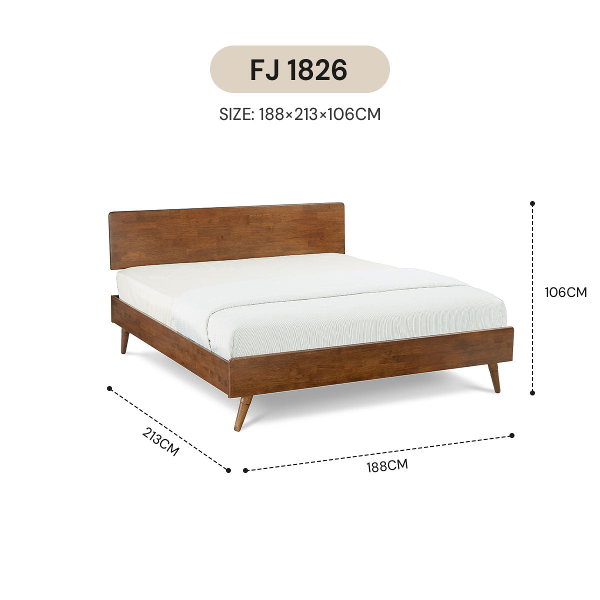 NORDIC  BED FRAME FJ 1826 / FJ 1526