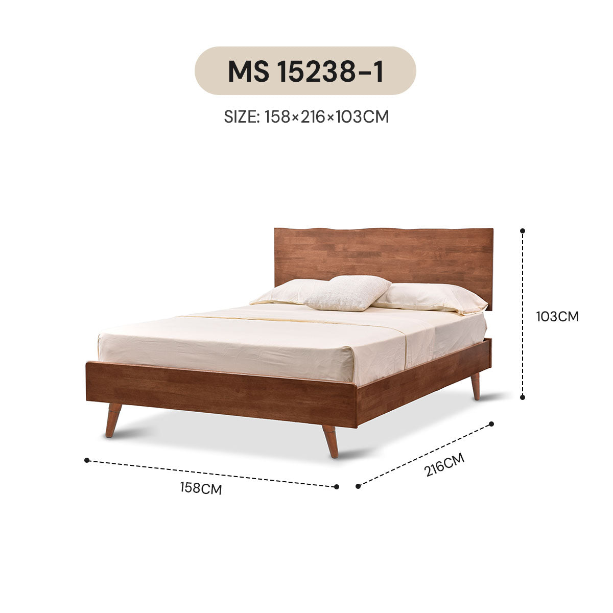 WABI SABI BED FRAME MS 15238-1 / MS 18238-1
