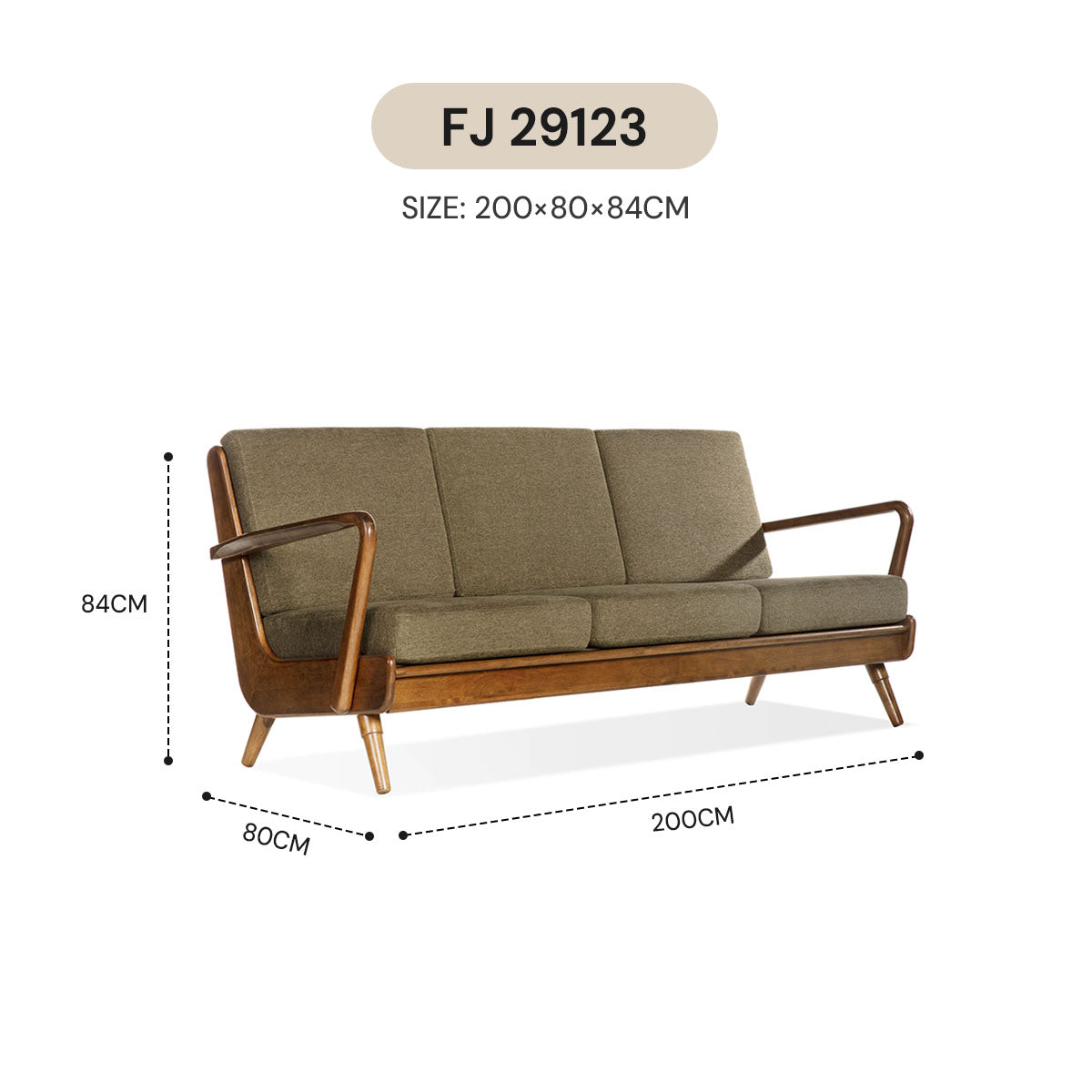 NORDIC 3-SEATER SOFA FJ 29123