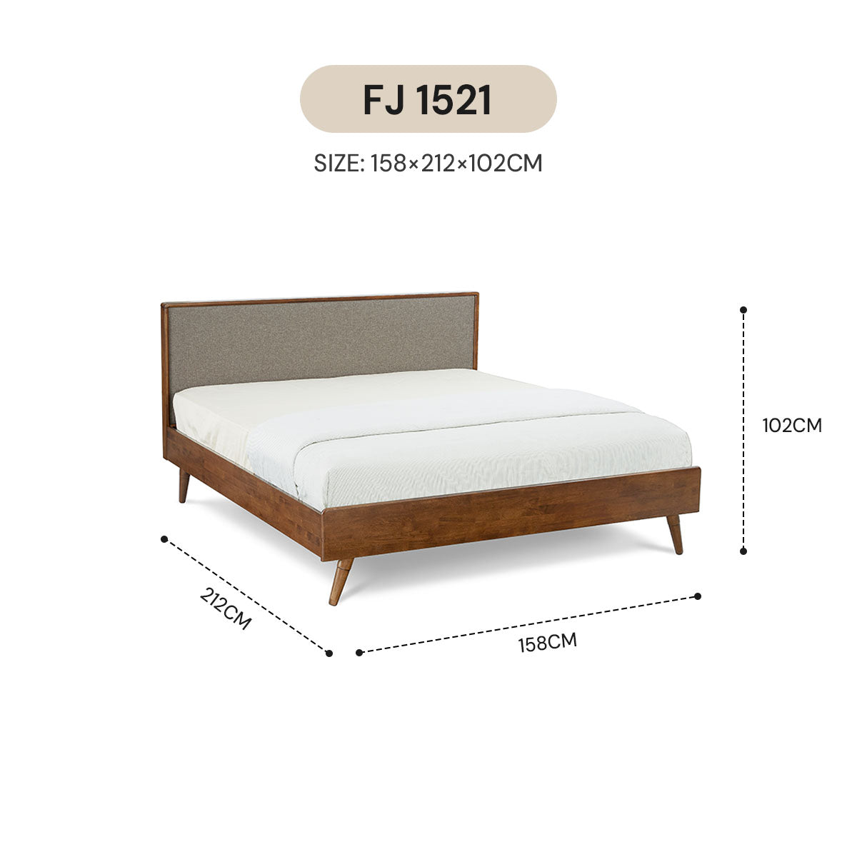NORDIC BED FRAME FJ 1221 / FJ 1521 / FJ 1821
