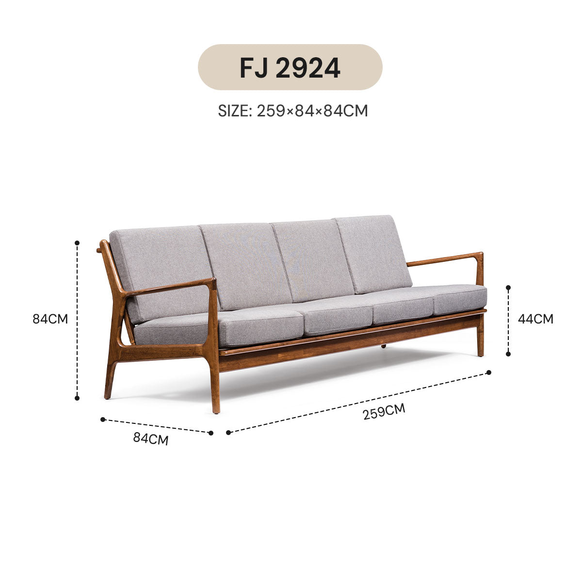NORDIC 3-SEATER SOFA FJ 2924