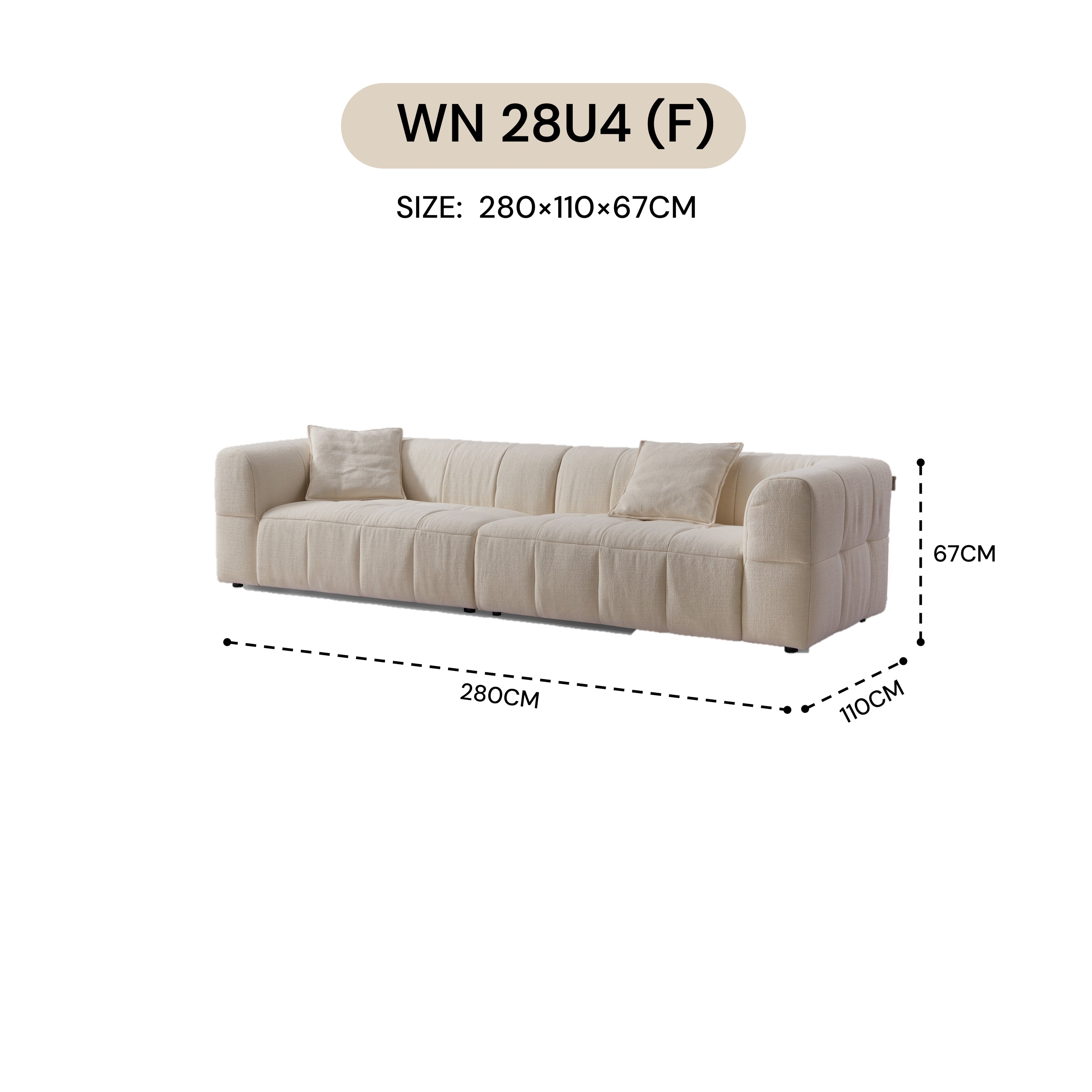 MASAKINI 4-SEATER SOFA WN 28U4