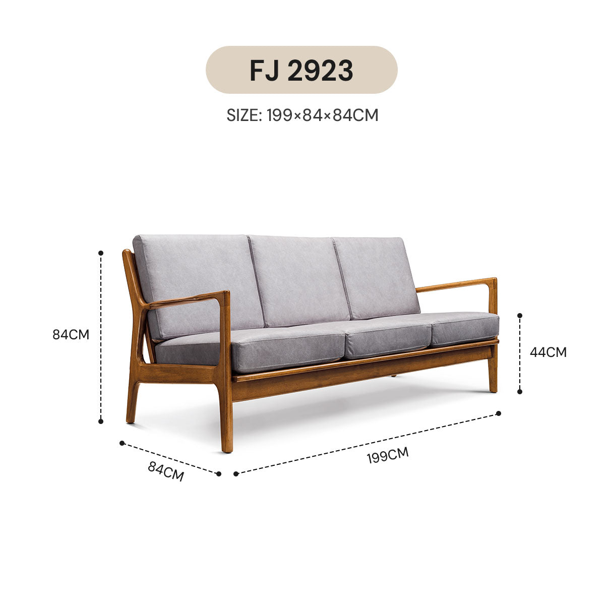 NORDIC 3-SEATER SOFA FJ 2923