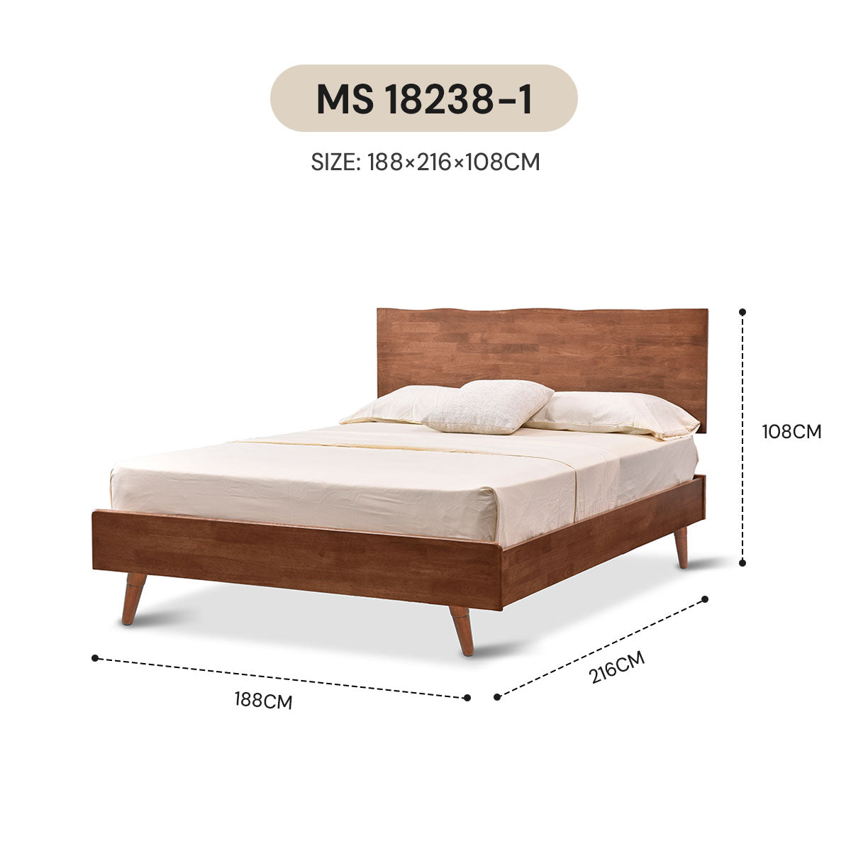 WABI SABI BED FRAME MS 15238-1 / MS 18238-1