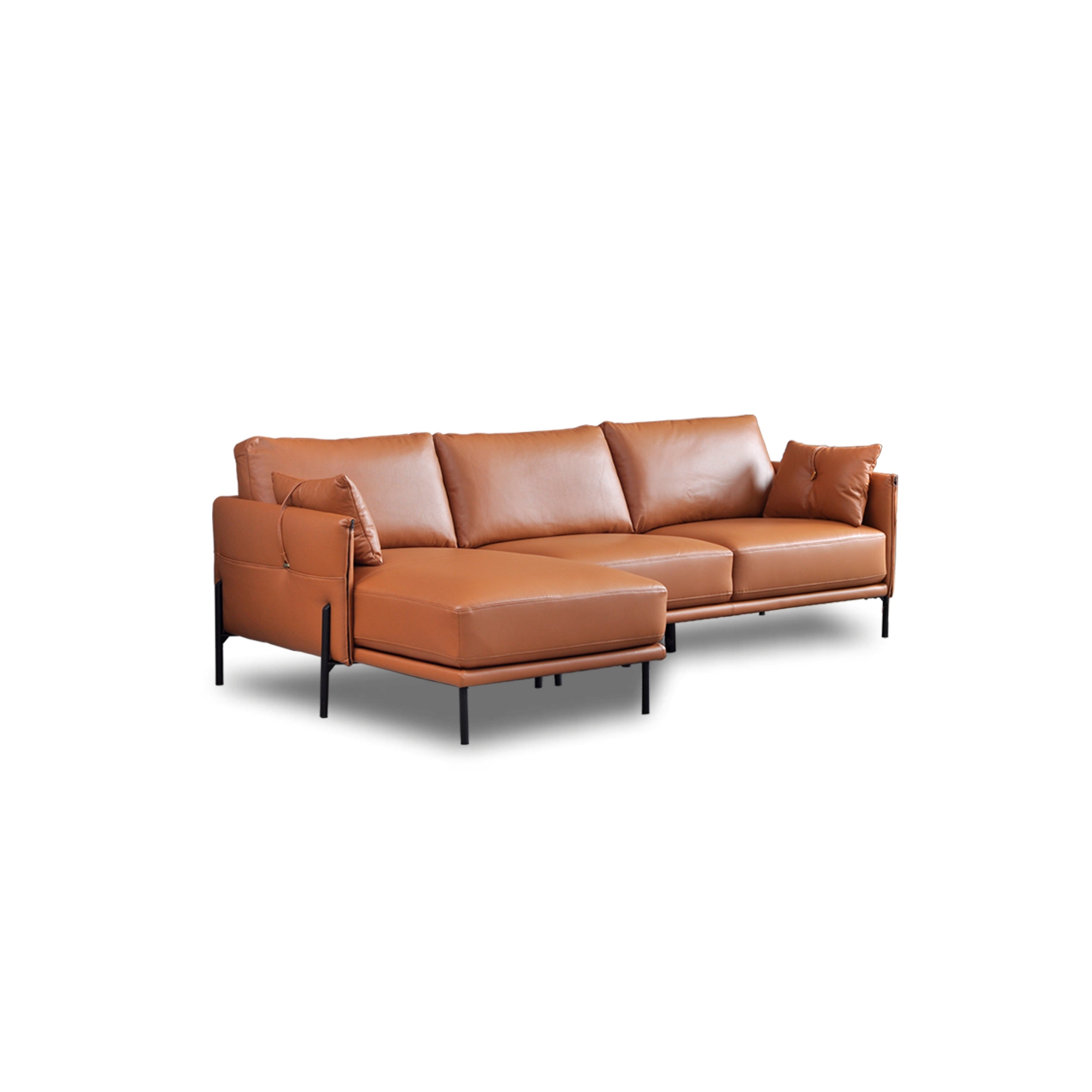 MASAKINI L SHAPE LEATHER  SOFA
