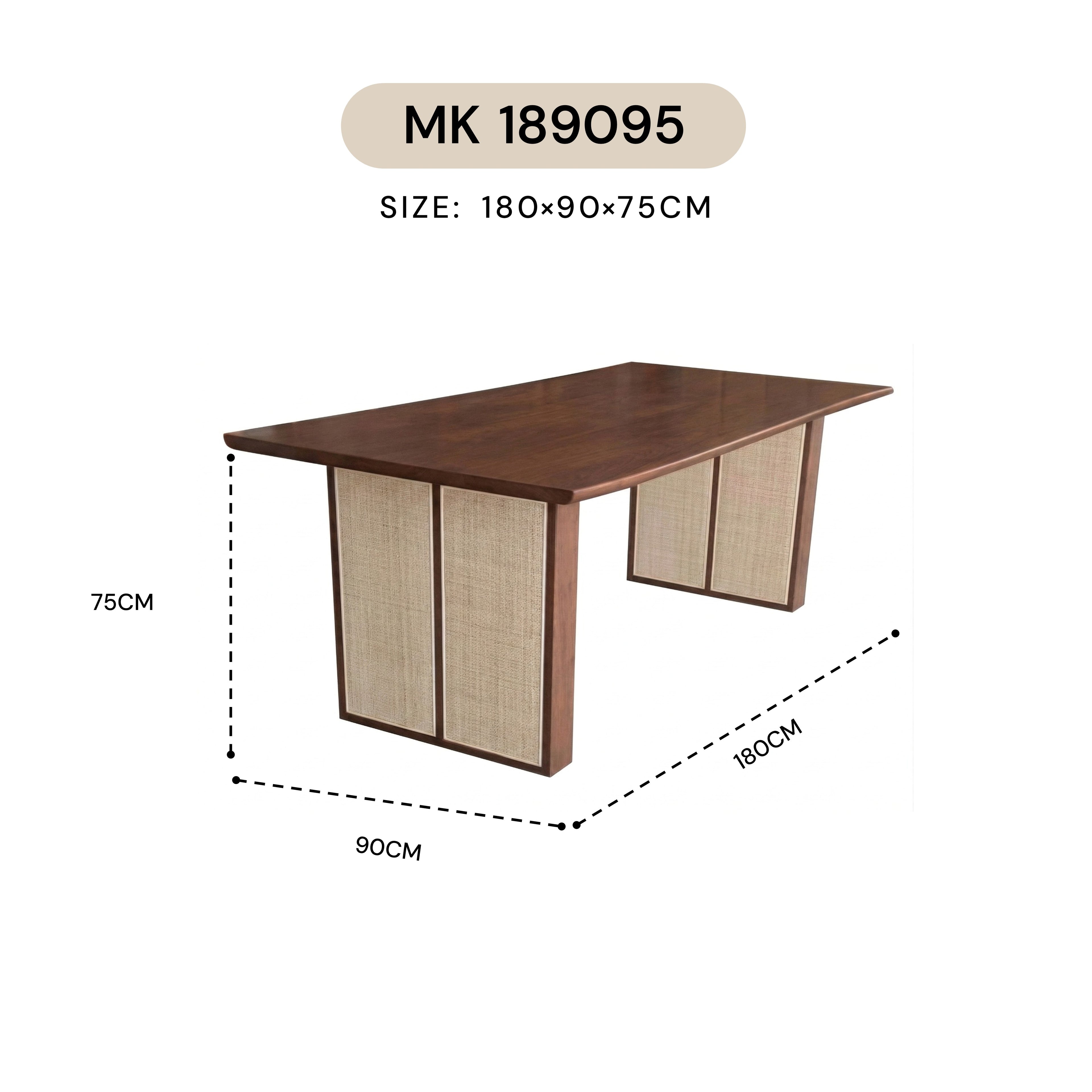 BATANG DINING TABLE MK 189095 / MK 209095 / MK 229095