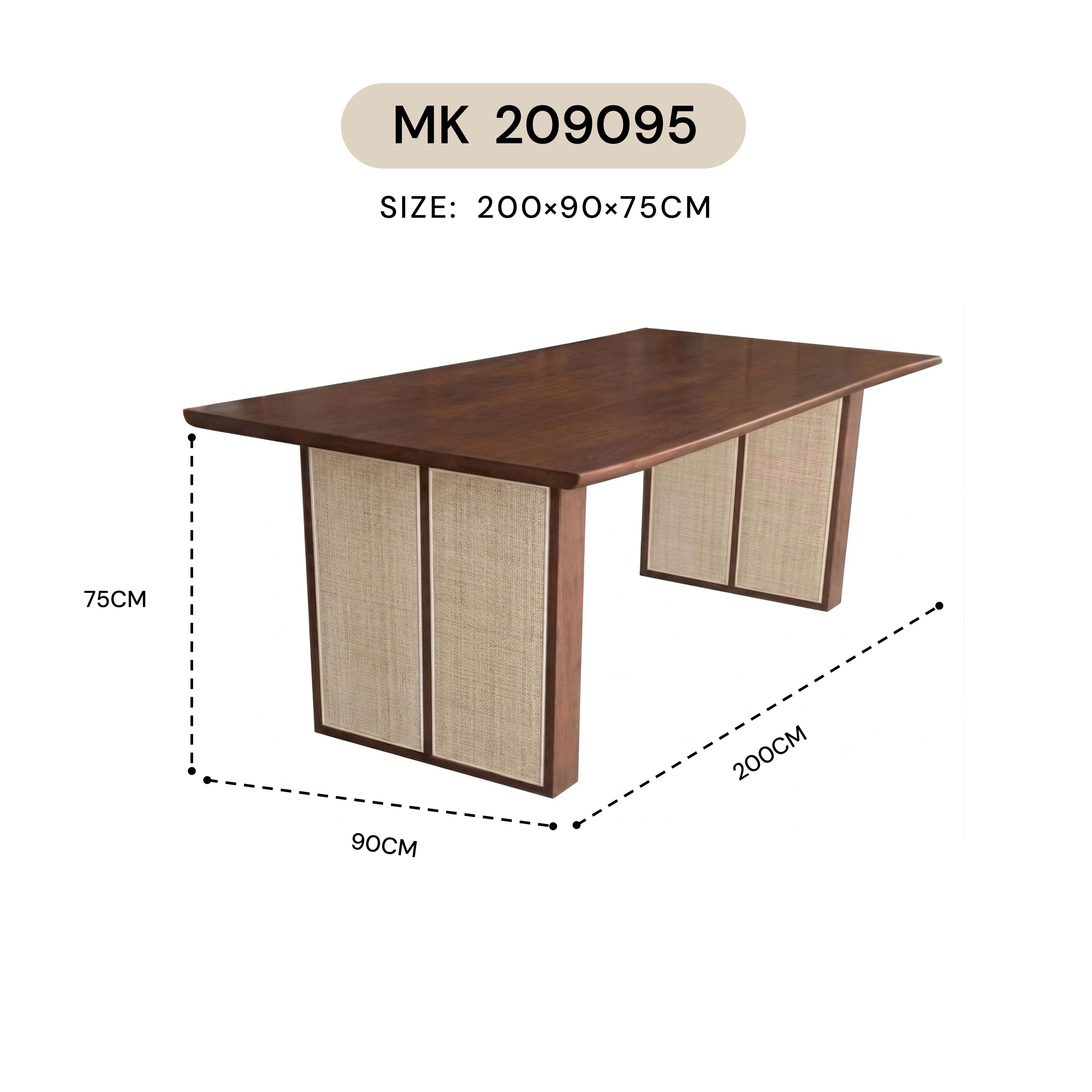 BATANG DINING TABLE MK 189095 / MK 209095 / MK 229095
