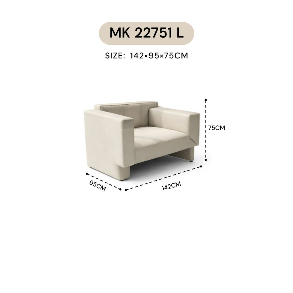 MASAKINI LOUNGE CHAIR LEATHER MK 22751