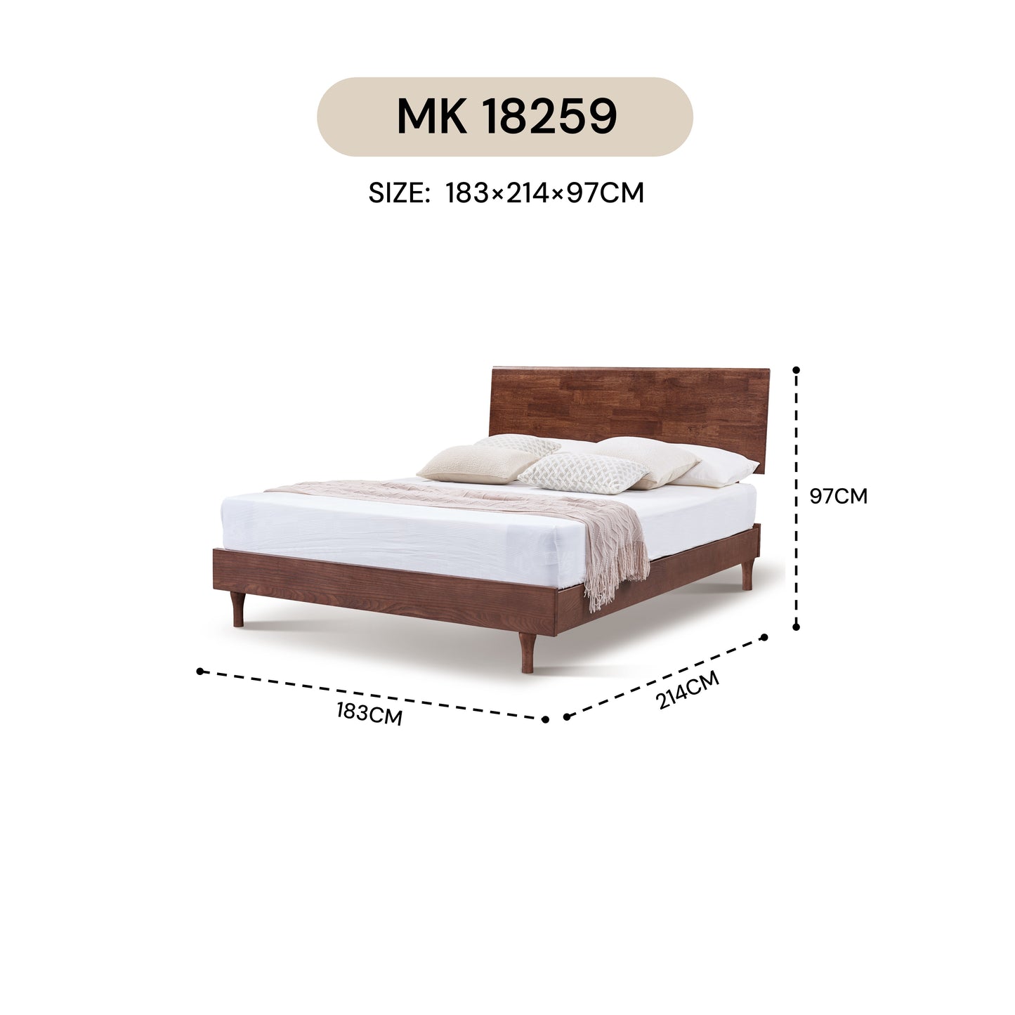 ARKED BED FRAME MK 15259 / MK 18259