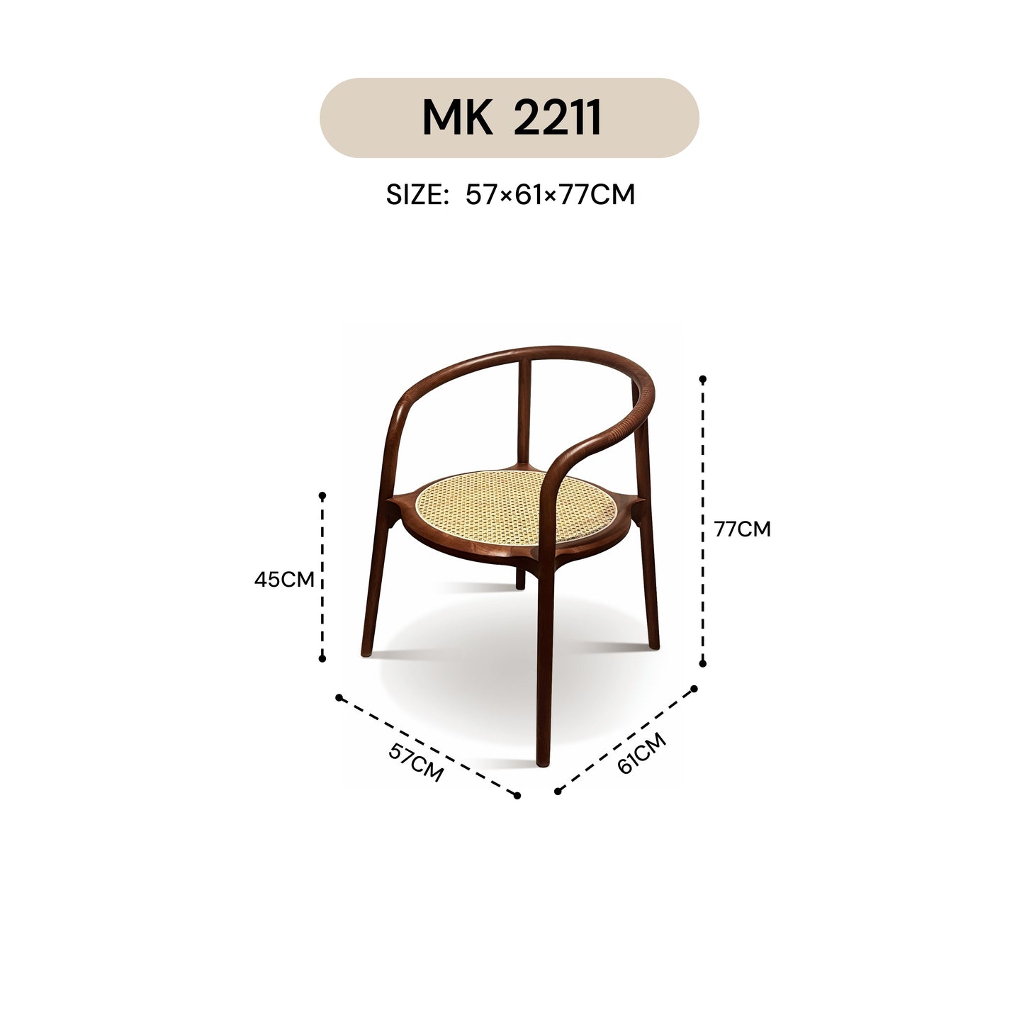 ARKED CHAIR MK 2211