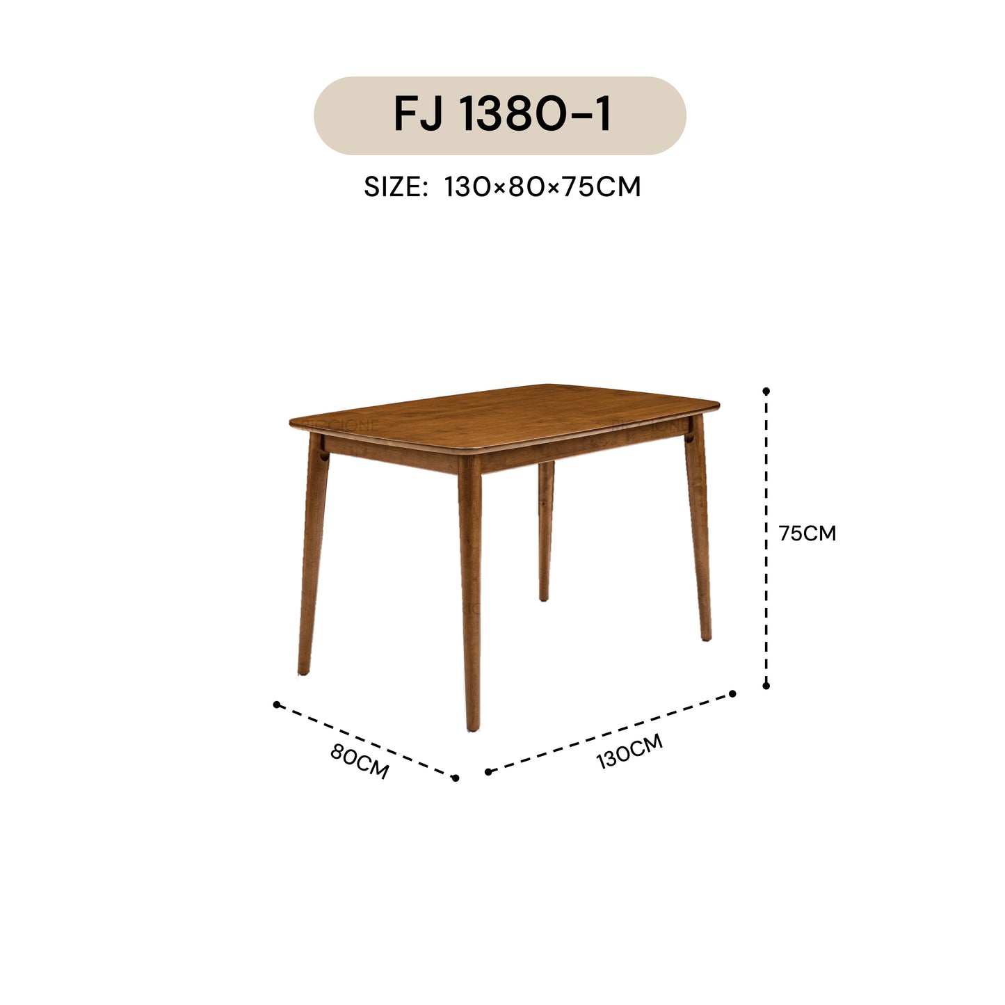 NORDIC DINING TABLE FJ 1380-1