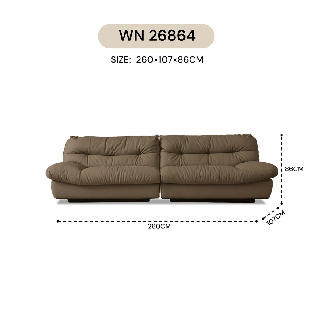 MASAKINI 3-SEATER LEATHER SOFA