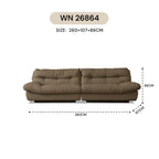 MASAKINI 3-SEATER LEATHER SOFA