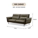 MASAKINI 3-SEATER LEATHER SOFA WN 24943