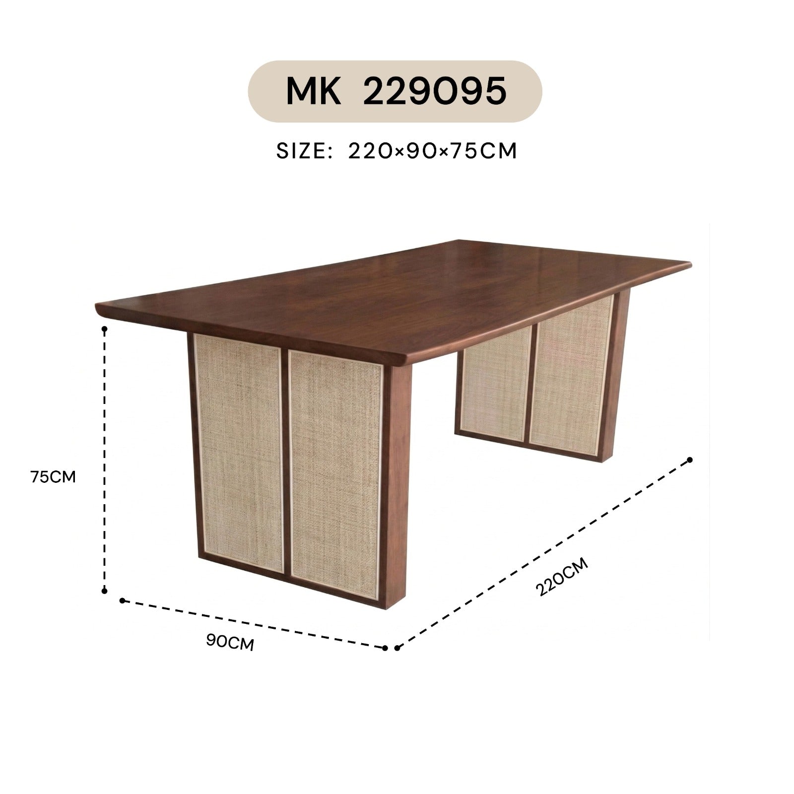 BATANG DINING TABLE MK 189095 / MK 209095 / MK 229095