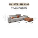 MASAKINI 3-SEATER FABRIC SOFA