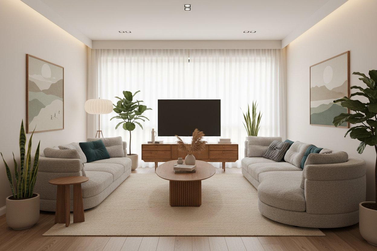 After makeover - beautiful room