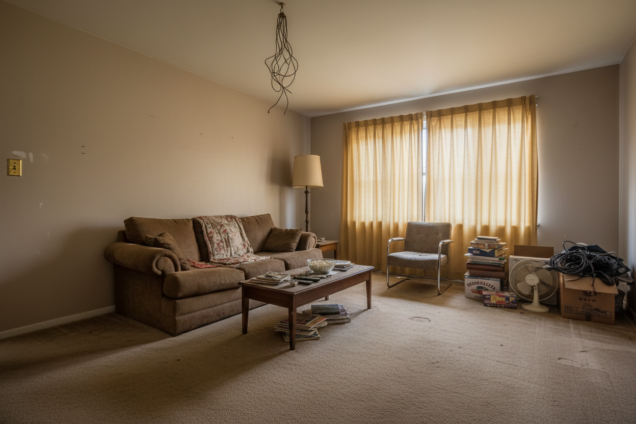 Before makeover - plain room