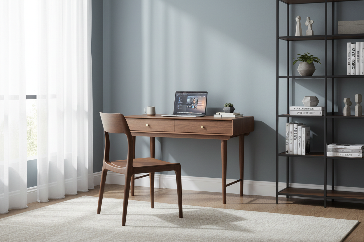 Home Office with Arked Desk