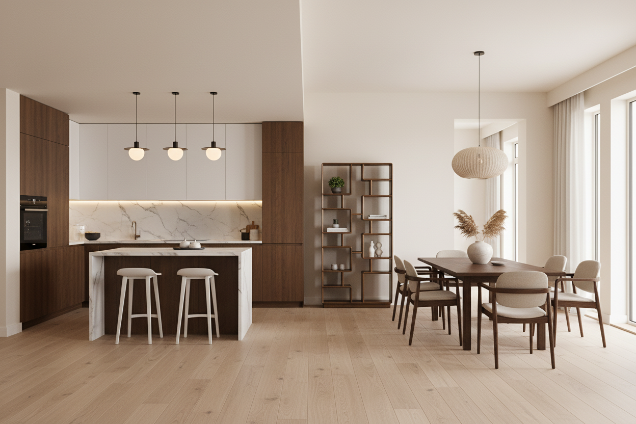 Kitchen and Dining Partition Vertical