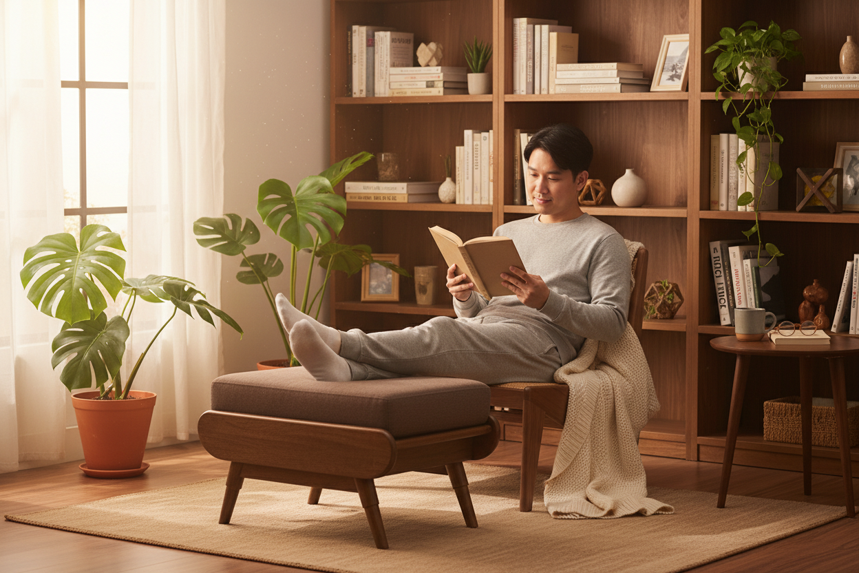 Lounge chair with ottoman