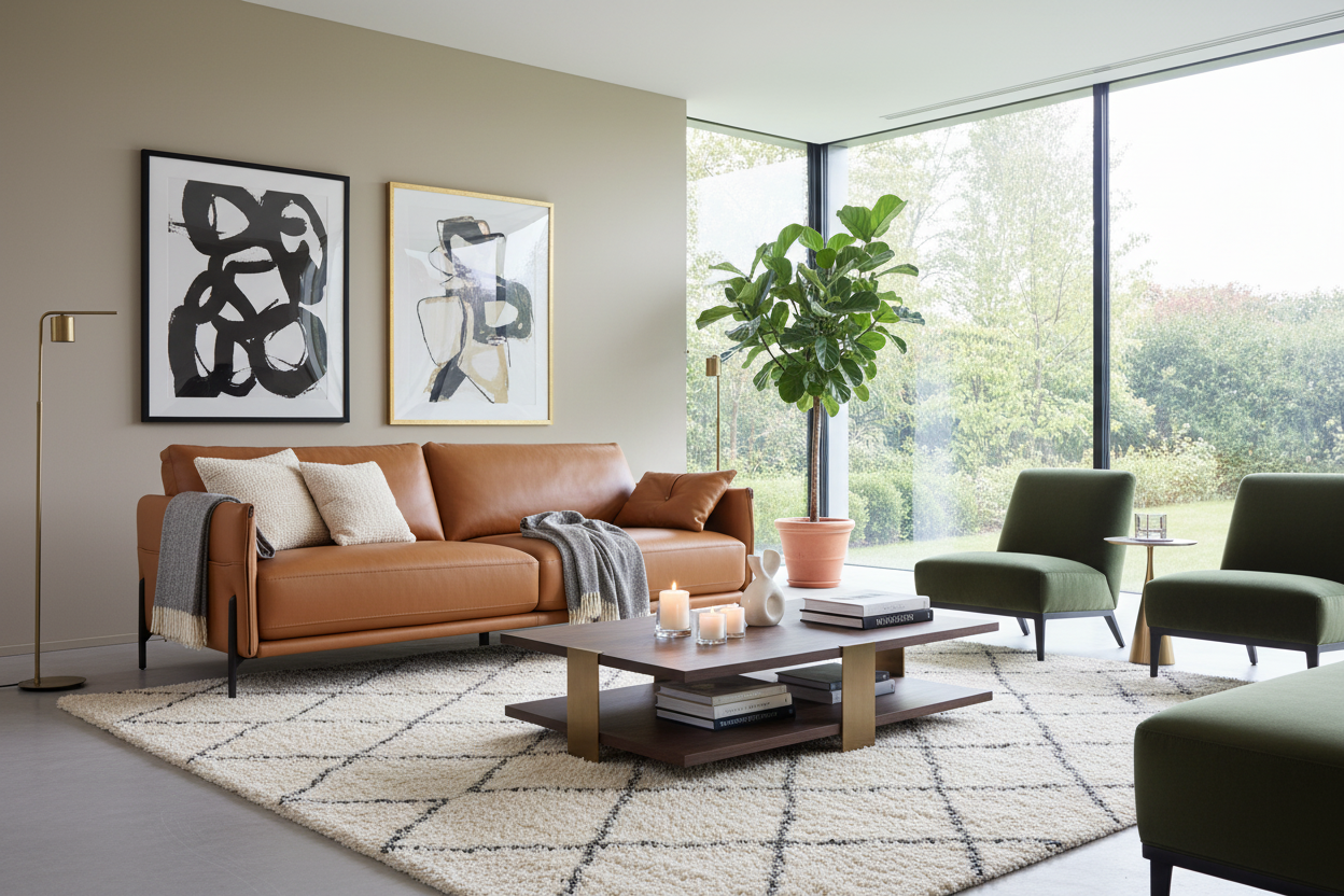 Masakini Leather Sofa