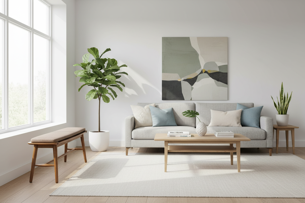 Nordic Bench Living Room