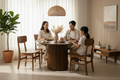NORDIC DINING TABLE FJ 1200-7 + NORDIC CHAIR FJ 2575 Lifestyle