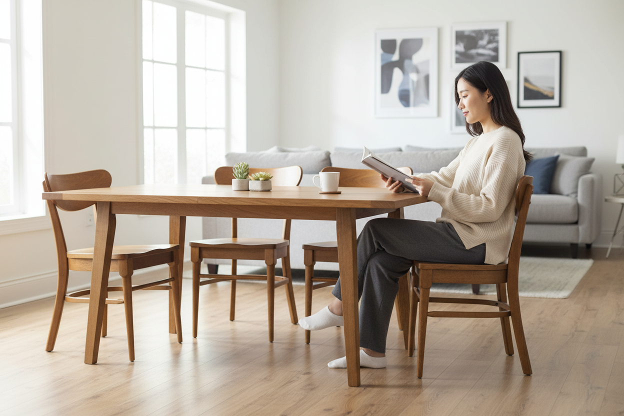 Person in dining chair