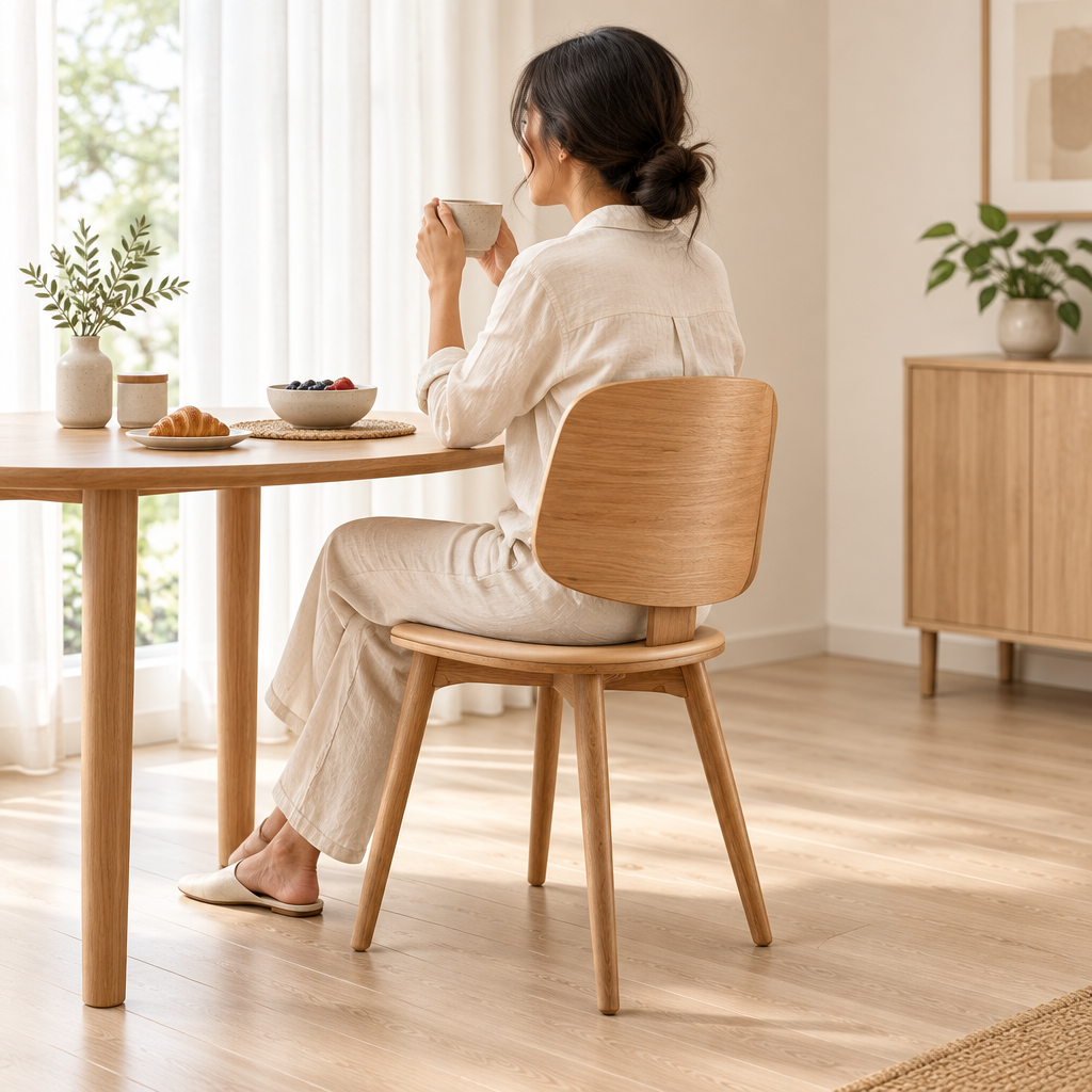 Square lifestyle image of the AFRAIN MK 2225 dining chair