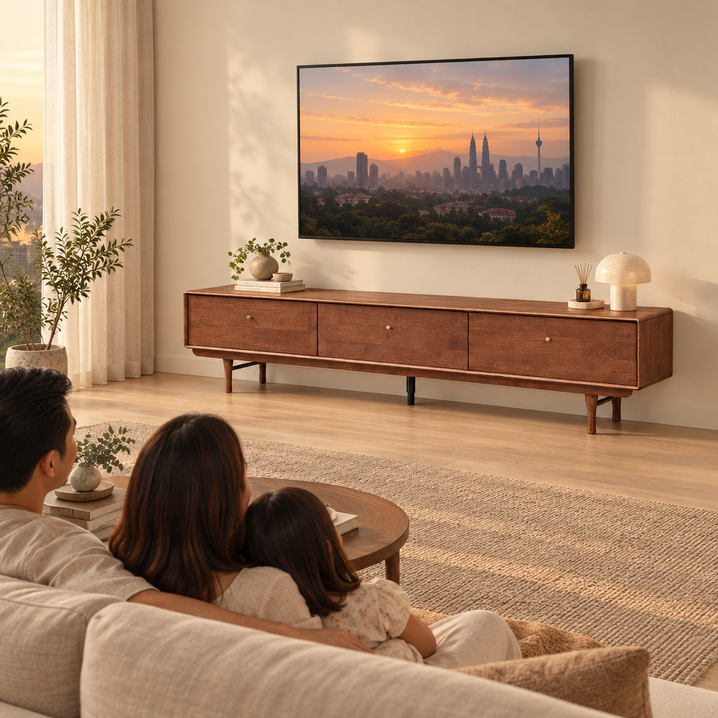 Square lifestyle image of the ARKED MK 2053 TV Cabinet