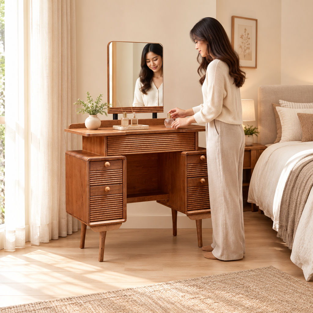 Square lifestyle image of the GASING MS 1043 dressing table