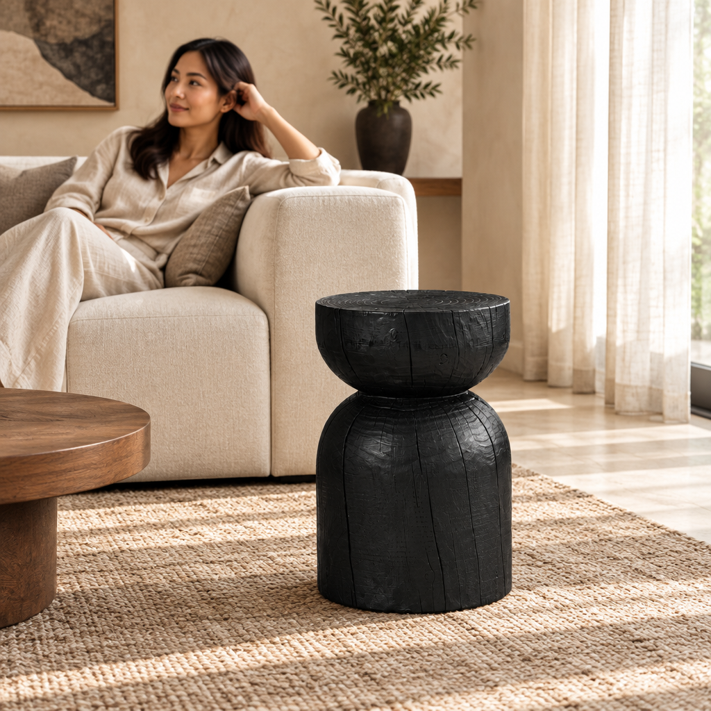 Square lifestyle image of the MASAKINI WN 3145 D stool