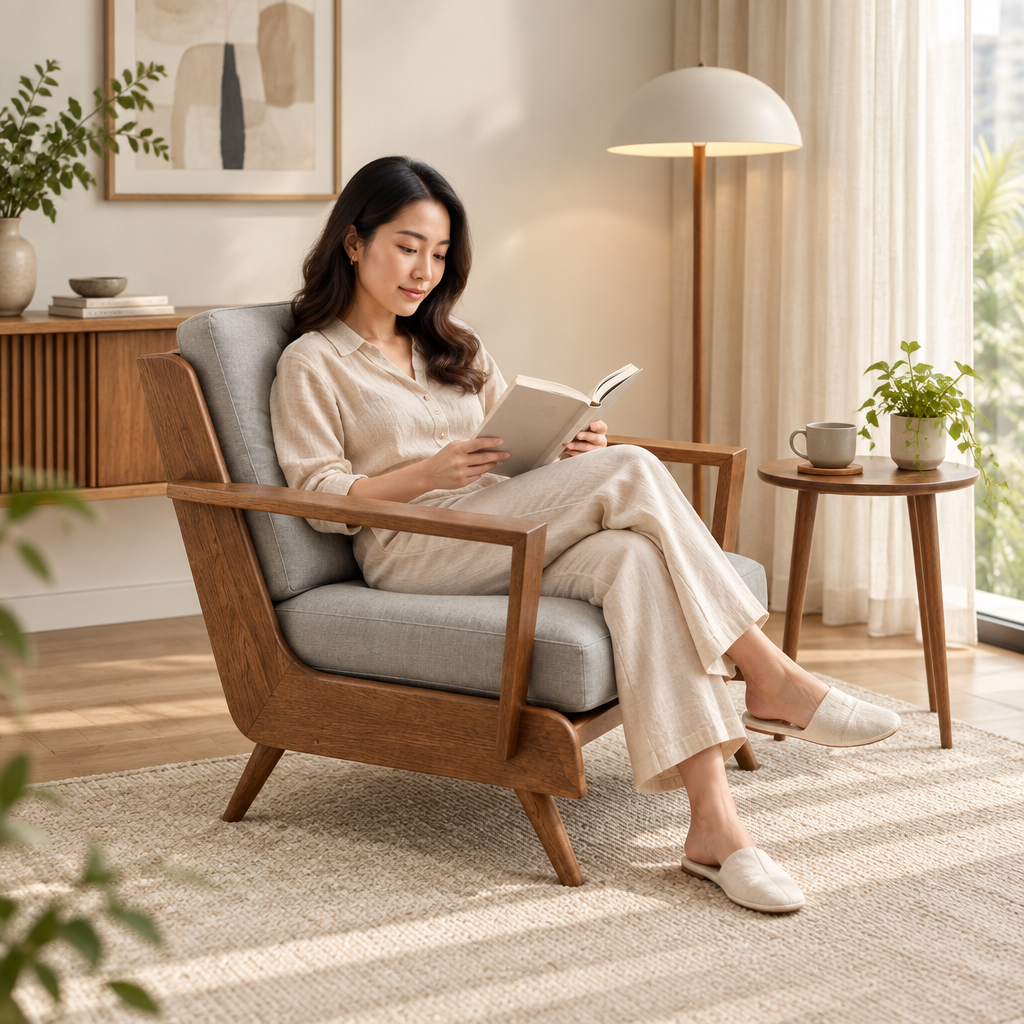 Square lifestyle image of the Nordic Lounge Chair FJ 2971