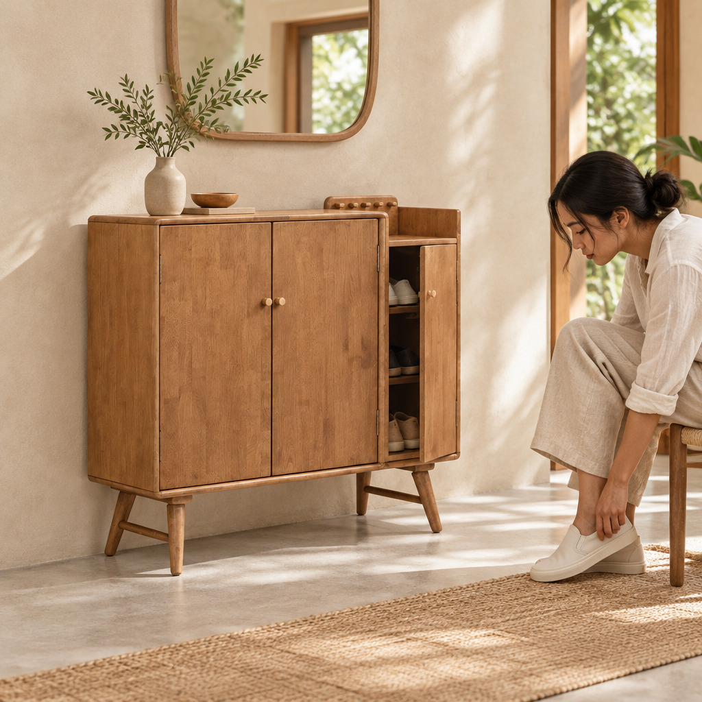 Square lifestyle image of the Wabi Sabi MS 1115 shoe rack