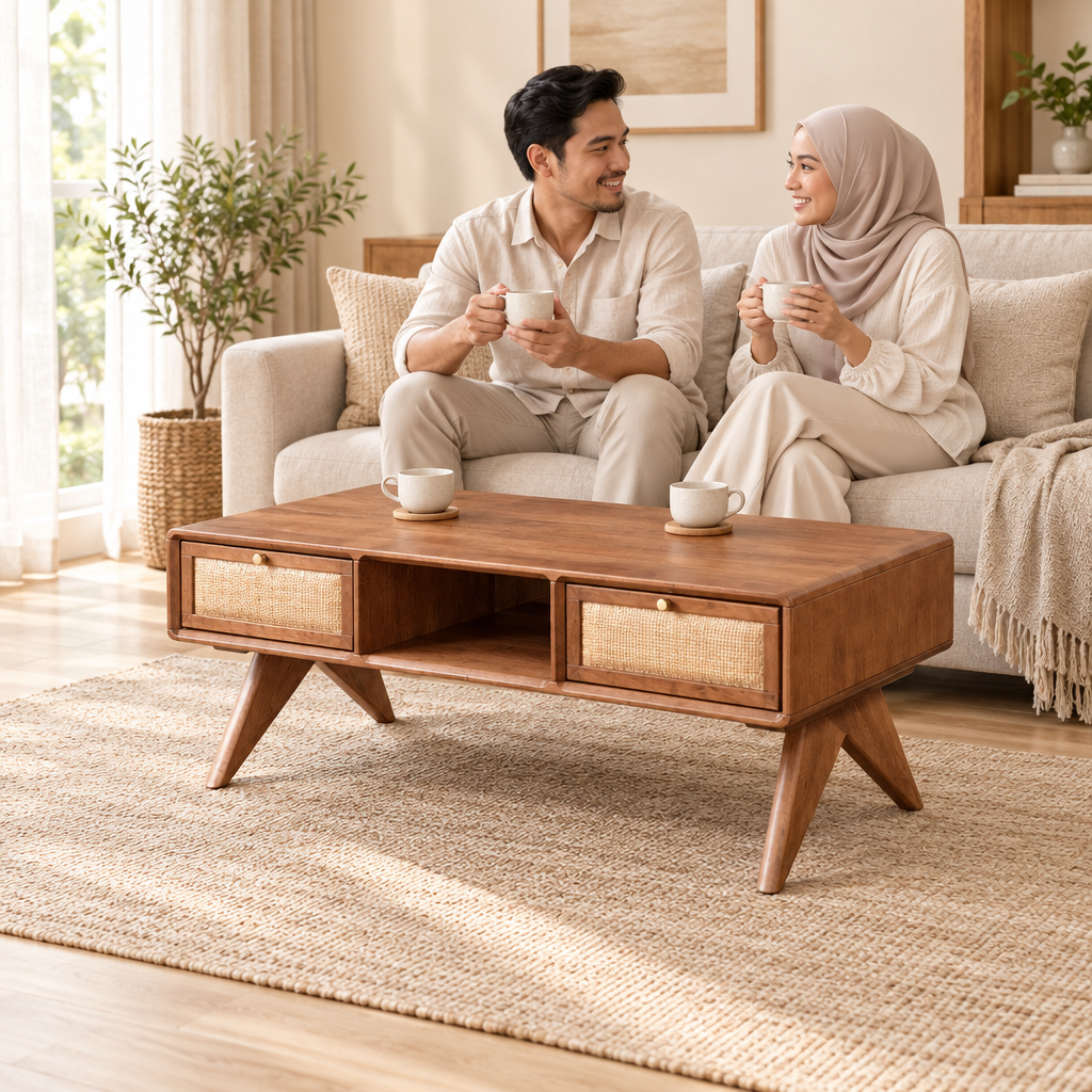 Square lifestyle image of the Wabi Sabi MS 1260-3 (R) coffee table