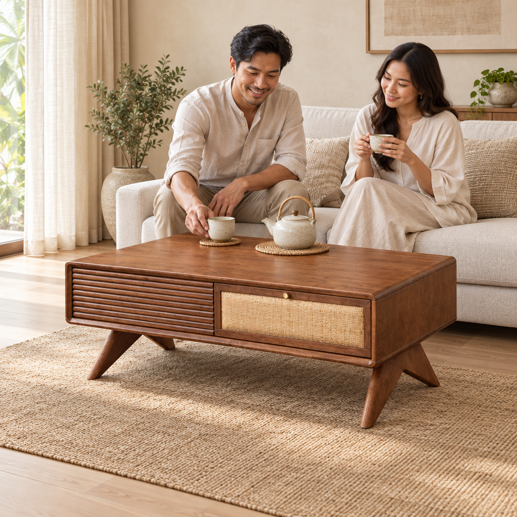 Square lifestyle image of the Wabi Sabi MS 1260-9 (R) coffee table