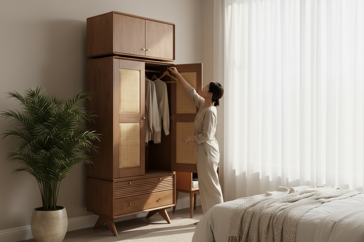 WABI SABI MS 9046 on Very Tall MS 9019 (R) - Woman Hanging Clothes